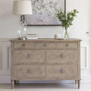 Mustique Mindy Ash Wooden Chest Of Drawers With 7 Drawers