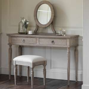 Mustique Mindy Ash Wooden Dressing Table With 2 Drawers