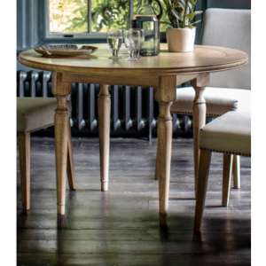 Mustique Round Wooden Dining Table In Natural