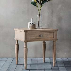 Mustique Wooden Side Table With 1 Drawer