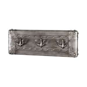 Myers Metal Wall Hung 3 Hooks Coat Rack In Anthracite