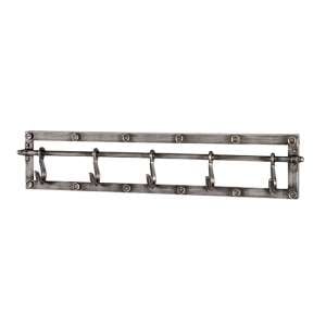 Myers Metal Wall Hung 5 Hooks Coat Rack In Anthracite