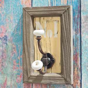 Myers Wooden Wall Hung 1 Hook Coat Rack In Vintage Look
