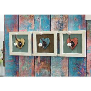 Myers Wooden Wall Hung 3 Hooks Coat Rack In Vintage Look