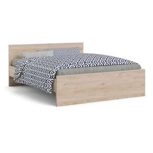 Nakou Wooden King Size Bed In Jackson Hickory Oak