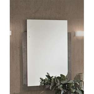 Namilon Bedroom Mirror In Grey Marble Effect Wooden Frame
