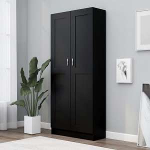 Nancia Wooden Wardrobe With 2 Doors In Black