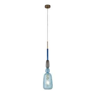 Narghile Pendant Light In Multicolour Glass With Bronze Metal