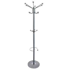 Naxis Metal Coat And Hat Stand In Silver With Marble Base
