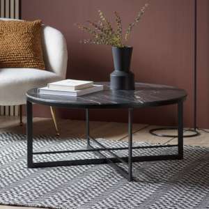 Necta Round Marble Top Coffee Table In Black