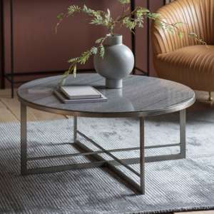 Necta Round Marble Top Coffee Table In Silver