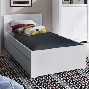 Neka Wooden Single Bed With Guest Bed In Alpine White