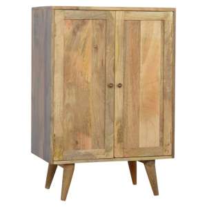 Neligh Wooden Wine Cabinet In Natural Oak Ish With 2 Doors