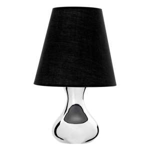 Nellstrom Black Fabric Shade Table Lamp With Chrome Base