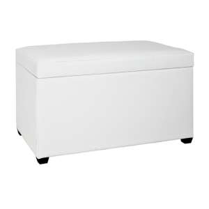 Nelsonville Synthetic Leather Storage Ottoman In White