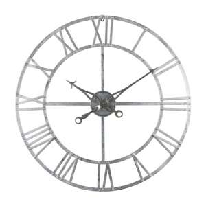 Neoga Small Foil Skeleton Metal Wall Clock In Silver