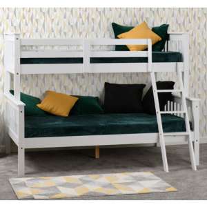 Nevada Wooden Triple Sleeper Bunk Bed In White