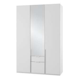New York Mirrored 3 Doors Wardrobe In White