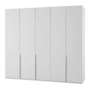 New York Wooden Wardrobe In White With 5 Doors