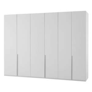 New York Wooden Wardrobe In White With 6 Doors