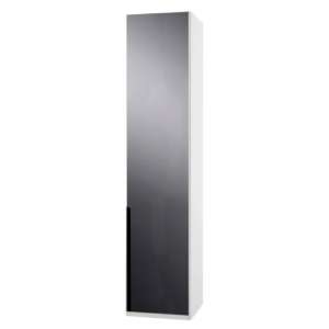 New Zork Tall Wardrobe In Gloss Grey And White 1 Door