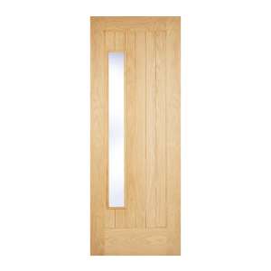 Newbury Glazed 2032mm x 813mm External Door In Oak