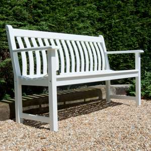 Newry Outdoor Broadfield 5ft Wooden Seating Bench In White