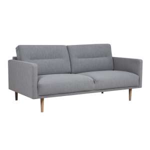 Nexa Fabric 2 Seater Sofa In Soul Grey With Oak Legs