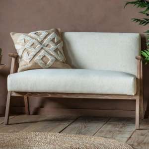 Neystone Linen Fabric 2 Seater Sofa In Natural