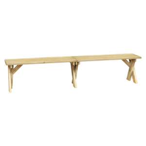 Nitra 220cm Wooden Garden Seating Bench In Green Impregnated
