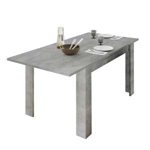 Nitro Extending Wooden Dining Table In Cement Effect
