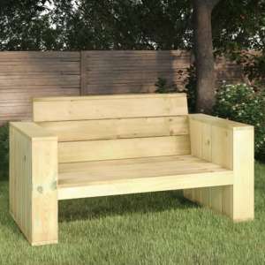 Nitya 139cm Wooden Garden Seating Bench In Green Impregnated
