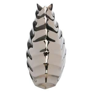 Noble Aluminium Large Decorative Vase In Polished Silver