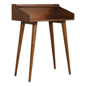 Nobly Wooden Study Desk In Chestnut With Open Shelf