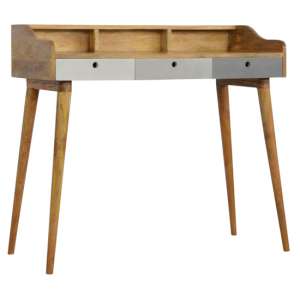 Nobly Wooden Study Desk In Grey And Oak Ish