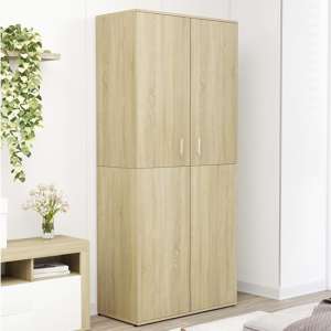 Norco Wooden Shoe Storage Cabinet With 2 Doors In Sonoma Oak