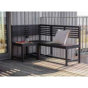 Norris Balcony Outdoor Acacia Wood Seating Bench In Charcoal