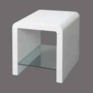 Norset Modern End Table Square In White Gloss