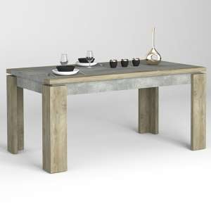 Norton Extending Dining Table In Oak And Concrete Effect