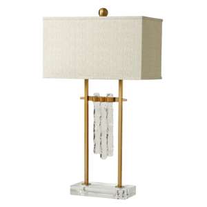Nova Art Deco Table Lamp In Brass Finish
