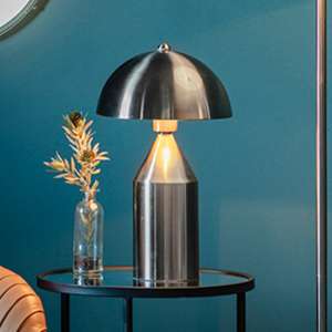 Nova Table Lamp In Brushed Nickel And Gloss White