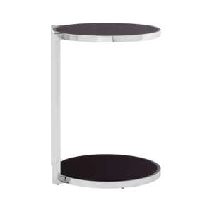 Kurhah Side Table In Silver With Rounded Base    