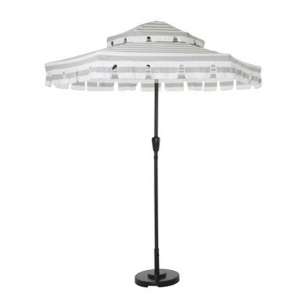 Necton Connie Outdoor Parasol In Grey And White Stripes