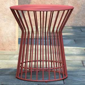 Necton Roberta Metal Side Table In Red