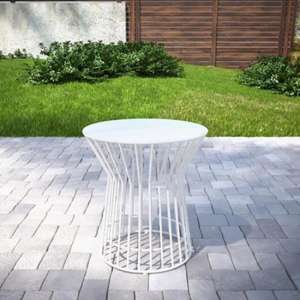 Necton Roberta Metal Side Table In White