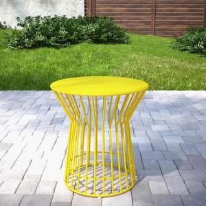 Necton Roberta Metal Side Table In Yellow