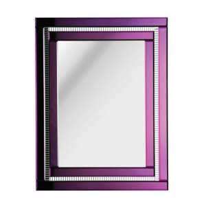 Nthrow Rectangular Art Deco Style Wall Mirror In Purple