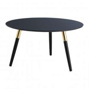 Nusakan Wooden Coffee Table In Black And Gold