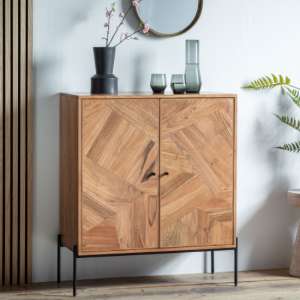 Oakmont Wooden Drinks Cabinet With 2 Doors In Natural