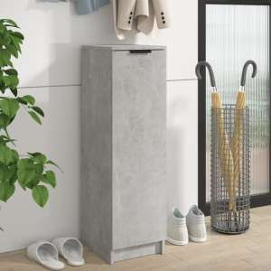 Octave Wooden Shoe Storage Cabinet In Concrete Effect